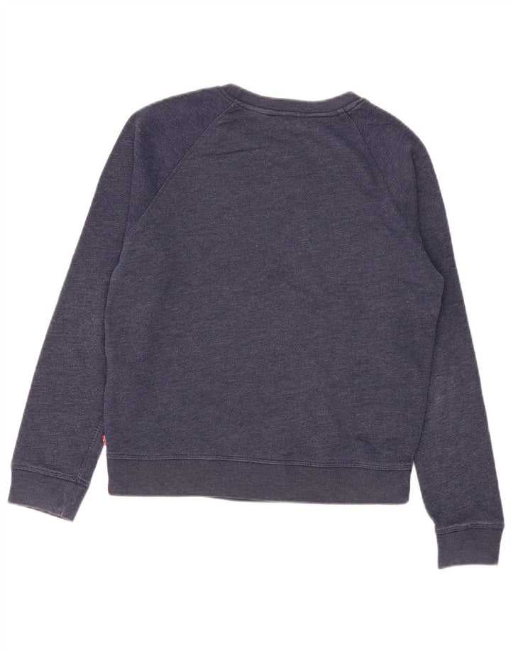 Pulover oversized Crop Levi's pentru femei UK 10 Small Bleumarin