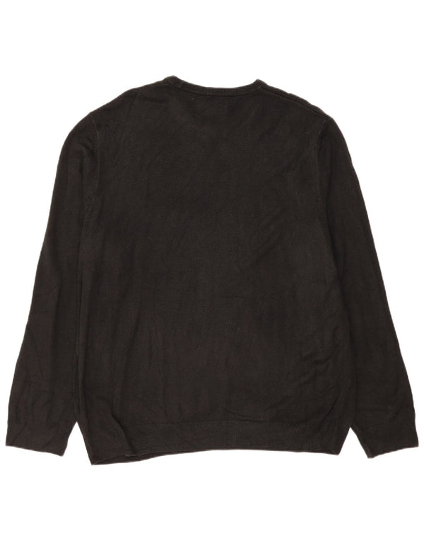 Pulover pentru bărbați Marks & Spencer, cu gât crew, 2XL, acrilic negru