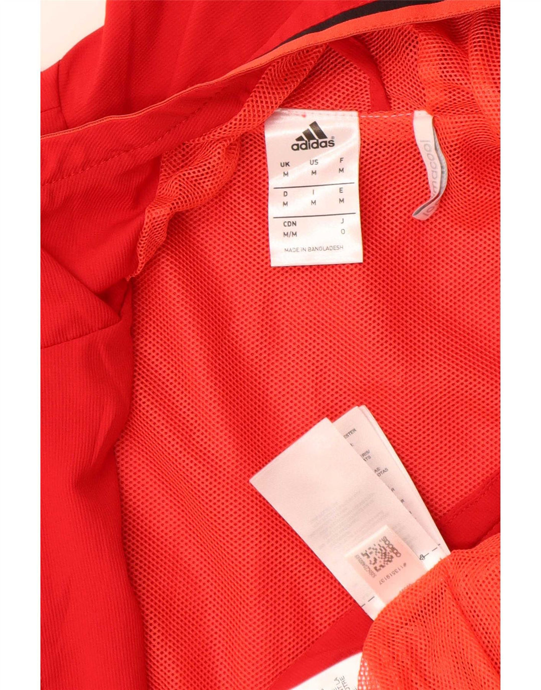 Jachetă de ploaie cu glugă pentru bărbați Adidas Climacool Graphic UK 38 Poliester roșu mediu