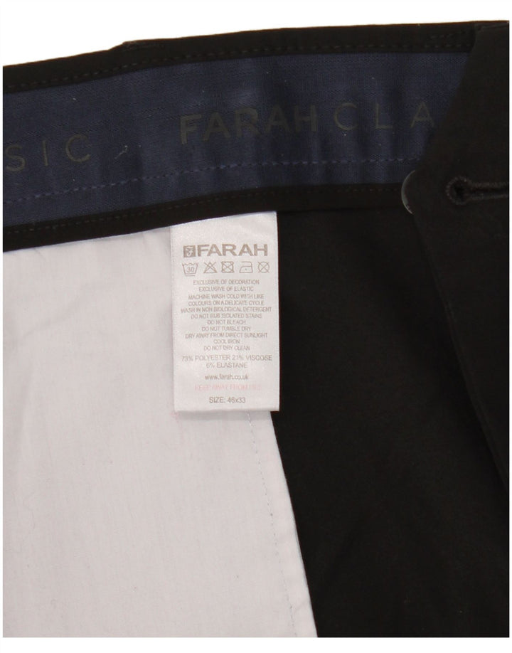 Farah Pantaloni drepți pentru bărbați L46 L33 Poliester negru
