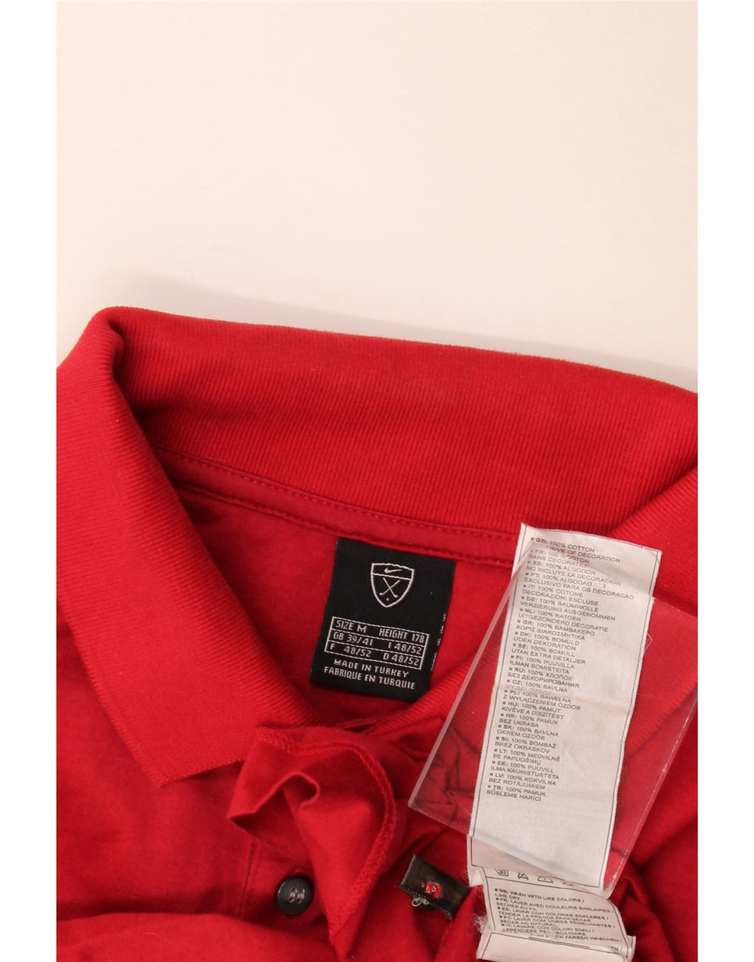 Tricou polo Nike pentru bărbați Marea Britanie 39/41, bumbac roșu mediu