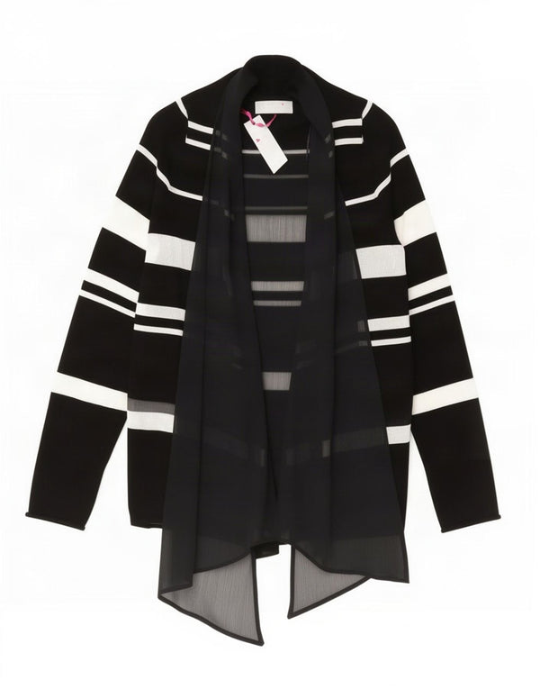 Marks & Spencer Femei Per Una Cardigan Asymmetric Top UK 16 Large Black