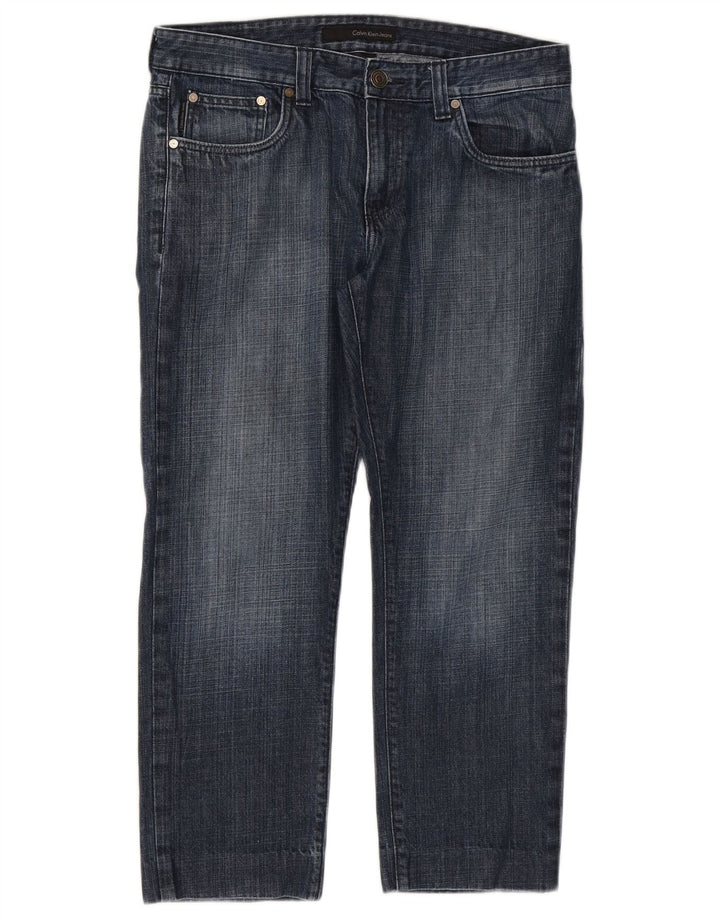 CALVIN KLEIN Blugi crop skinny pentru femei W33 L26 Albastru