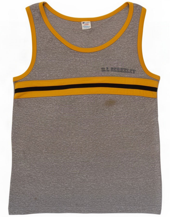 Champion Mens Vest Top Large Gri Colourblock Poliester