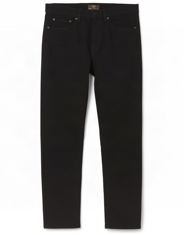 Blugi slim pentru bărbați Marks & Spencer W34 L33 bumbac negru