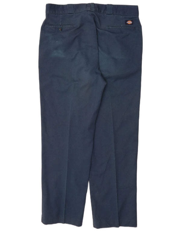 Pantaloni chino drepți pentru bărbați Dickies L40 L32 Poliester bleumarin