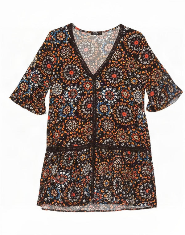 Rochie Desigual pentru plajă, cu mâneci scurte, UK 18 XL, multicoloră, florală