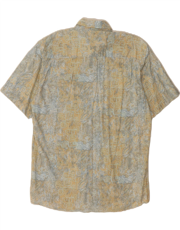 CANDA Mens Abstract Pattern Shirt Size 43/44 17-17 1/2 XL Grey Vintage Canda and Second-Hand Canda from Messina Hembry 
