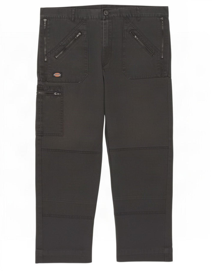 Pantaloni cargo dritti pentru bărbați Dickies W42 L28 Poliester negru