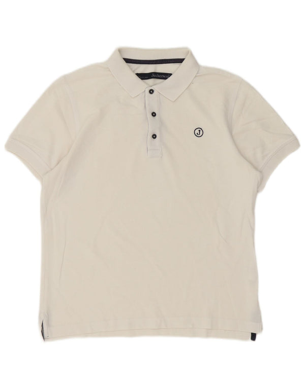 Tricou polo pentru bărbați Jeckerson XS Bumbac alb
