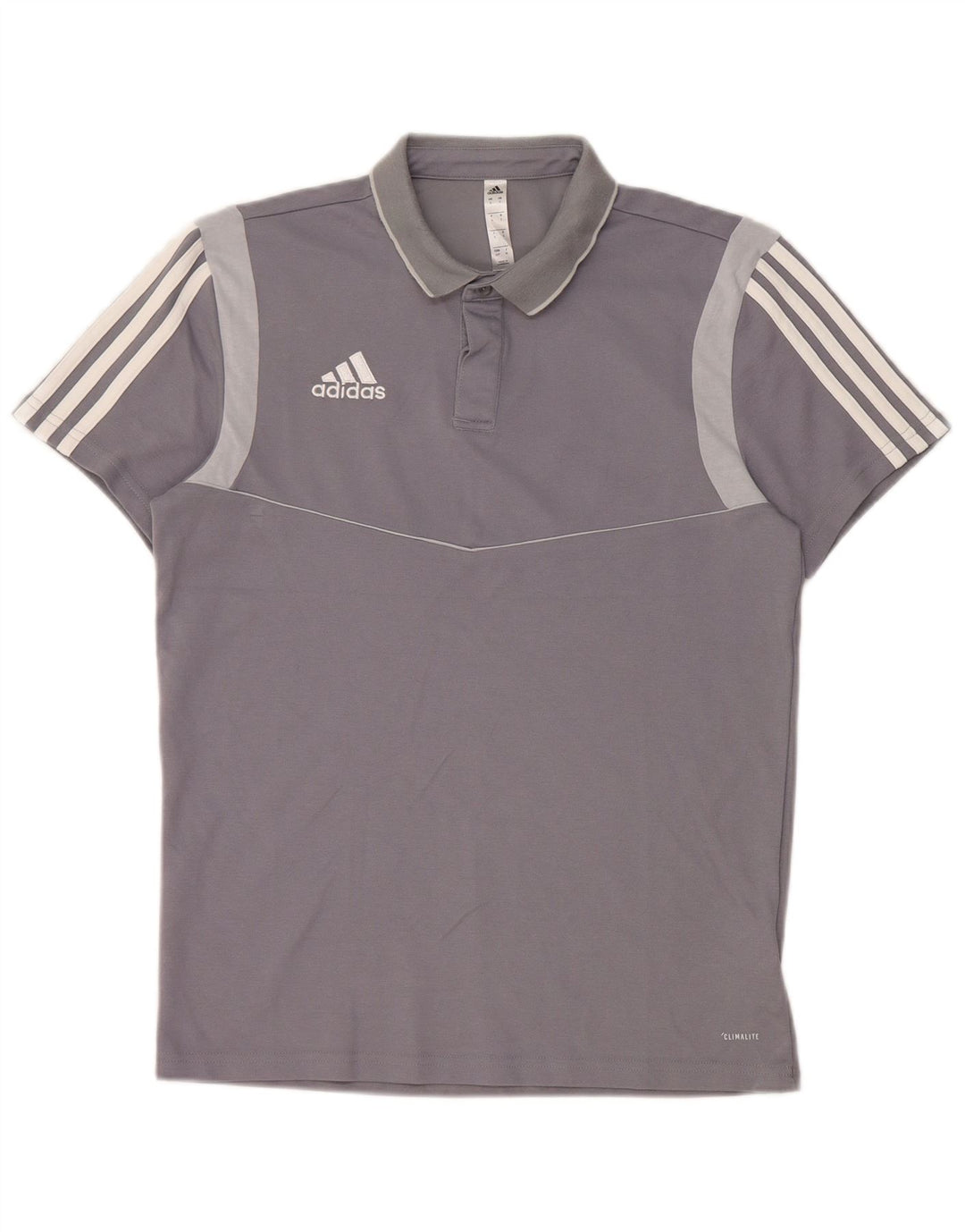 Tricou polo Adidas Climalite pentru bărbați, bumbac color bloc, gri mic