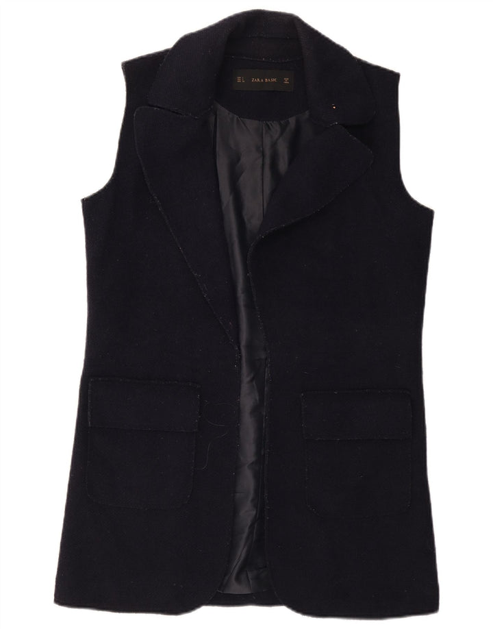 Gilet deschis pentru femei Zara, UK 10, lână, albastru marine