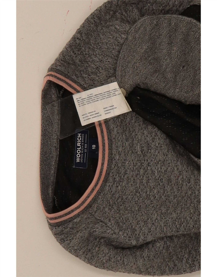 Woolrich Rochie Jumper Fete 9-10 Ani Gri Pete Poliester
