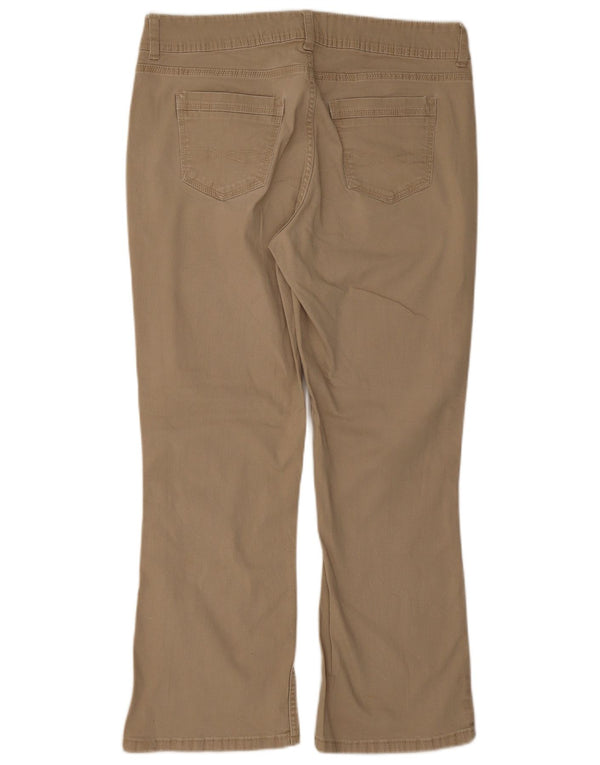 Blugi Lee pentru femei Riders Crop Bootcut US 14 XL W32 L26 Bej Bumbac