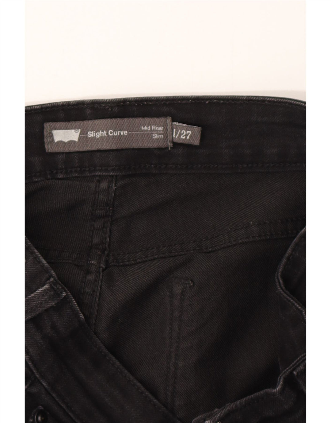 LEVI'S Blugi slim cu talie medie pentru femei Slight Curve US 4 Small W27 L27 Gri