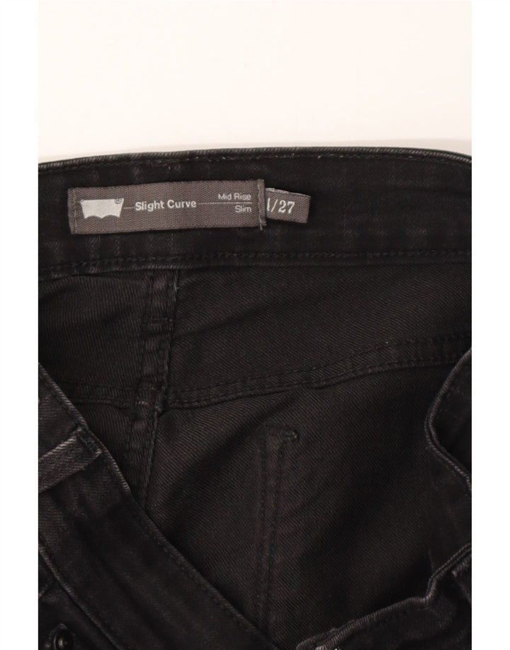 LEVI'S Blugi slim cu talie medie pentru femei Slight Curve US 4 Small W27 L27 Gri
