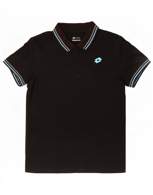 Tricou polo pentru bărbați Lotto Mic Negru