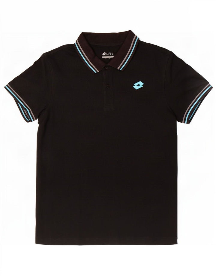 Tricou polo pentru bărbați Lotto Mic Negru