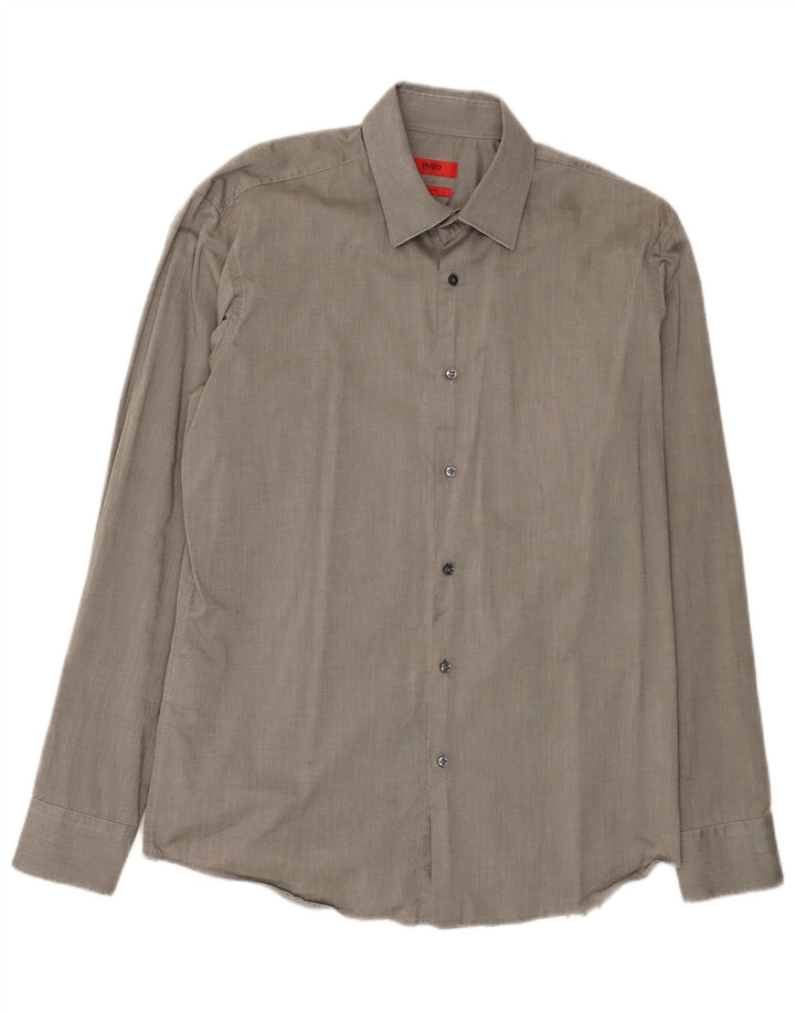Cămașă pentru bărbați Hugo Boss Regular Fit, mare, gri