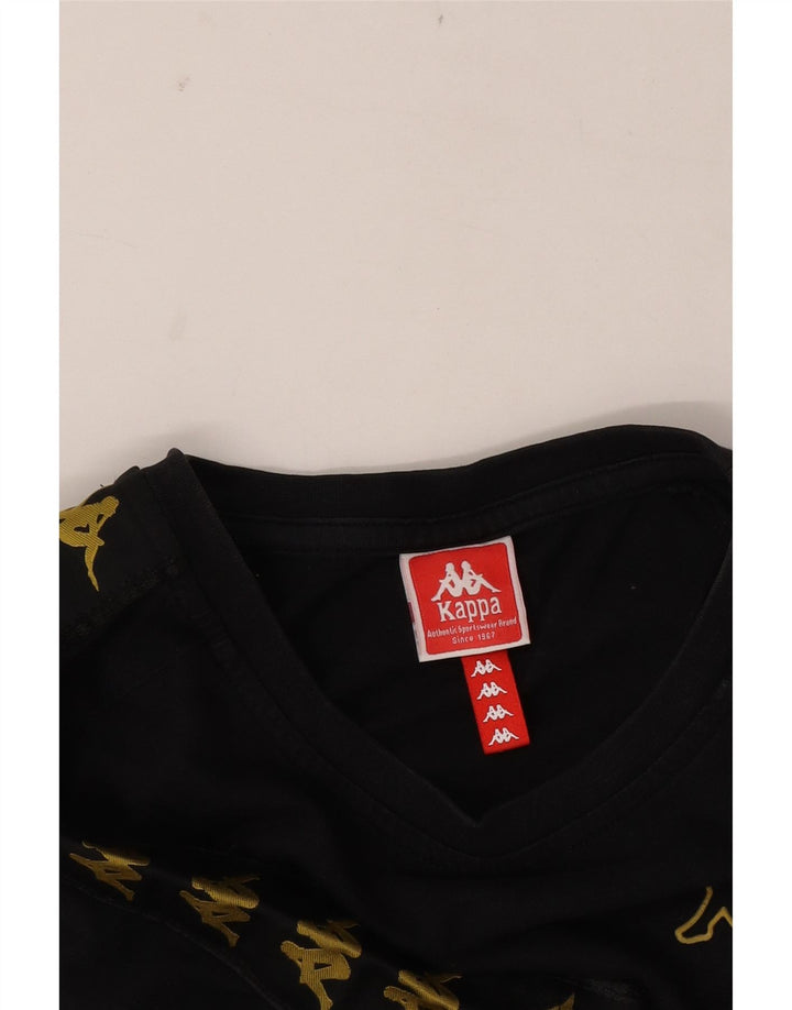 Tricou grafic pentru bărbați Kappa Top Mediu Negru