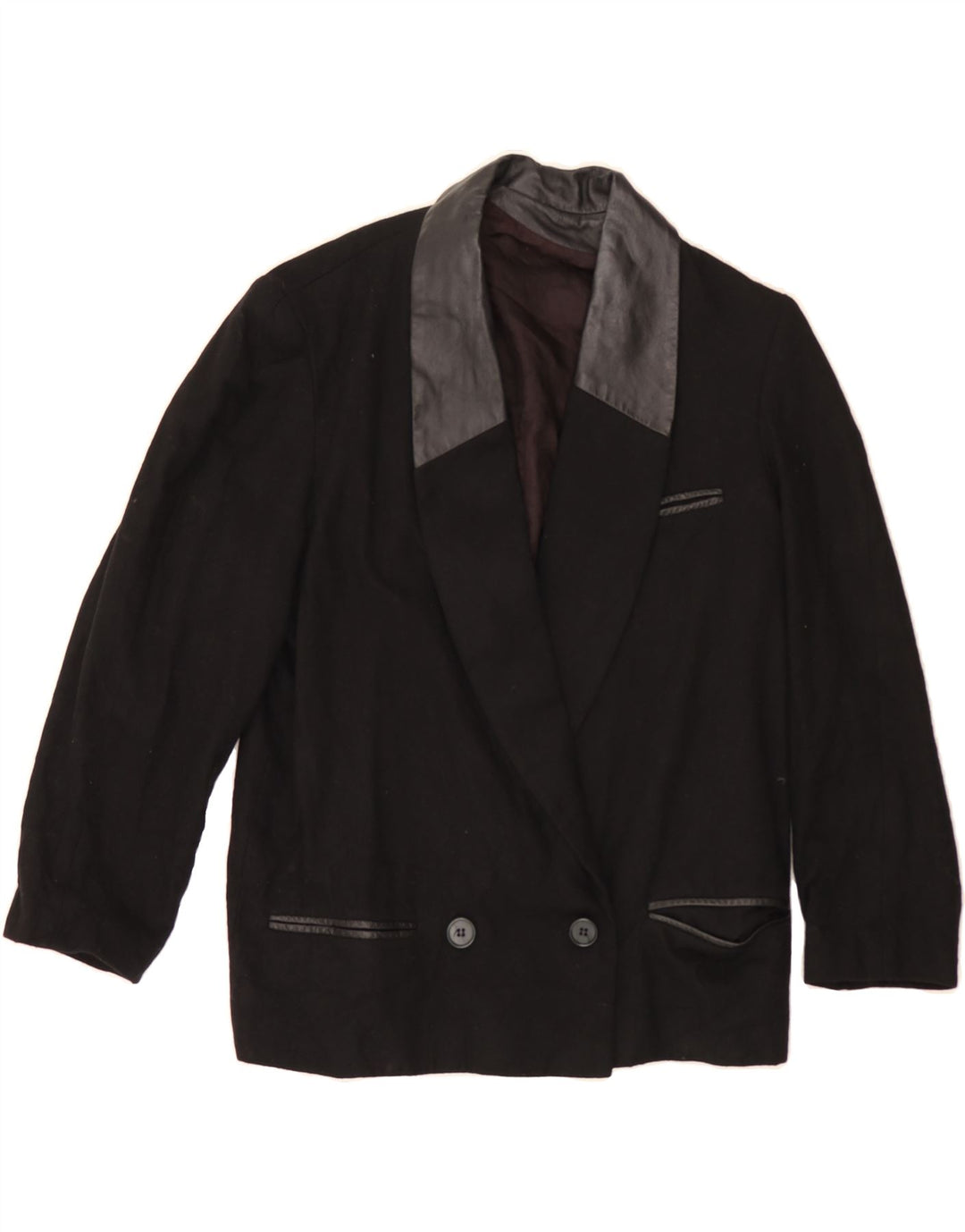 MICHAEL JACOBS Womens Blazer Jacket UK 14 Large Black Colourblock Vintage Michael Jacobs and Second-Hand Michael Jacobs from Messina Hembry 