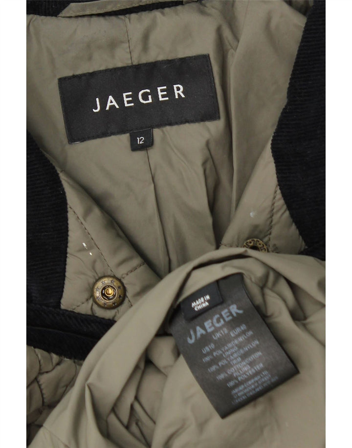 Jachetă matlasată Jaeger pentru femei UK 12 Medium Khaki Poliamidă
