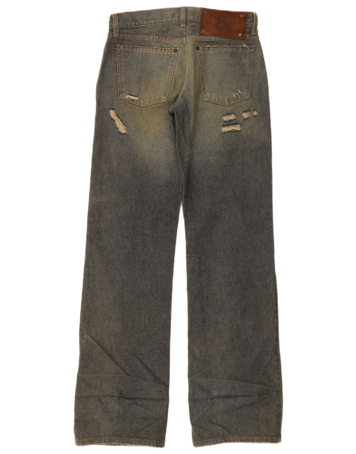 Dolce & Gabbana Blugi Distressed drepte pentru femei EU 38 Medium W30 L33 Albastru