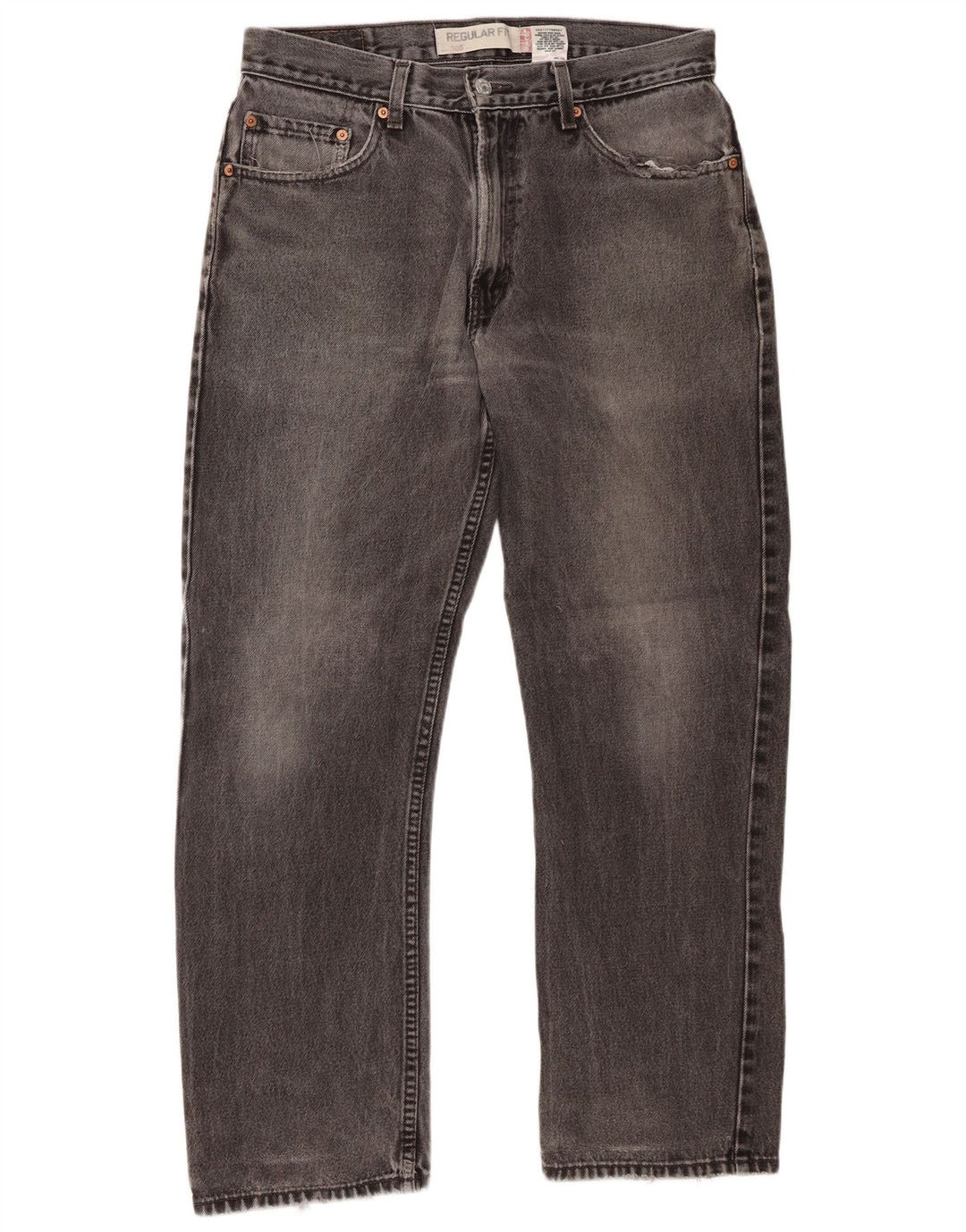 Blugi drepti pentru bărbați Levi's 505, cu ajustare normală, W33 L30, bumbac gri
