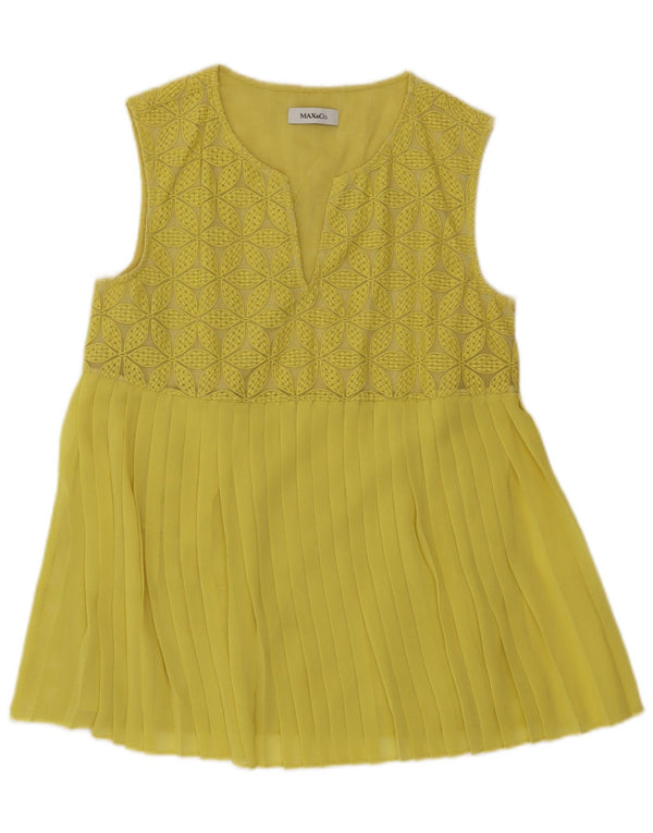 Bluză fără mâneci pentru femei Max & Co. UK 10 Small Yellow Floral