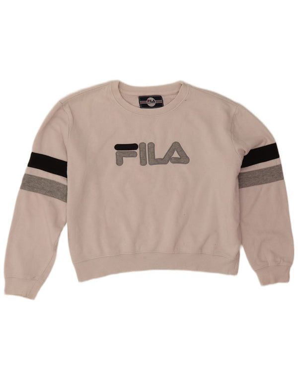 Pulover oversized Crop Fila pentru femei UK 16 Large Off White