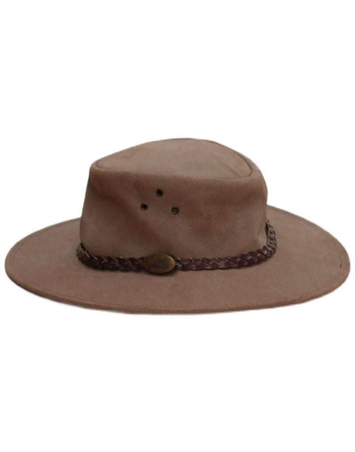 Pălărie de cowboy din piele intoarsa Jacaru Australia Mediu/Maro Maro Western