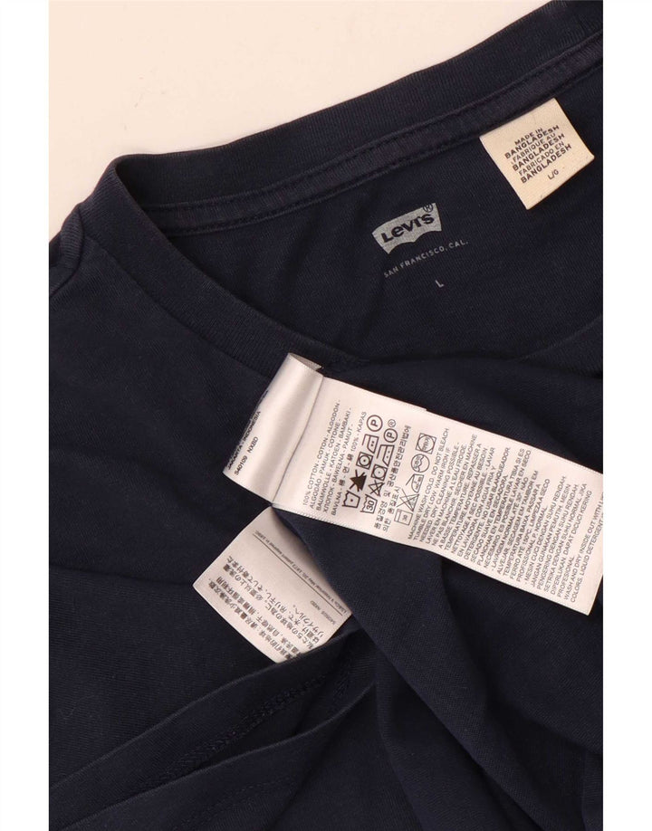 Tricou pentru bărbați Levi's Top mare din bumbac bleumarin