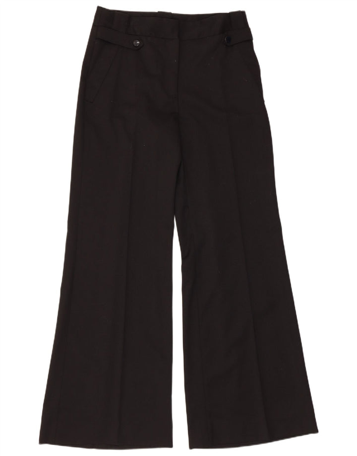 Pantaloni chino Flare pentru femei Zara EU 40 Medium W30 L32 Negru