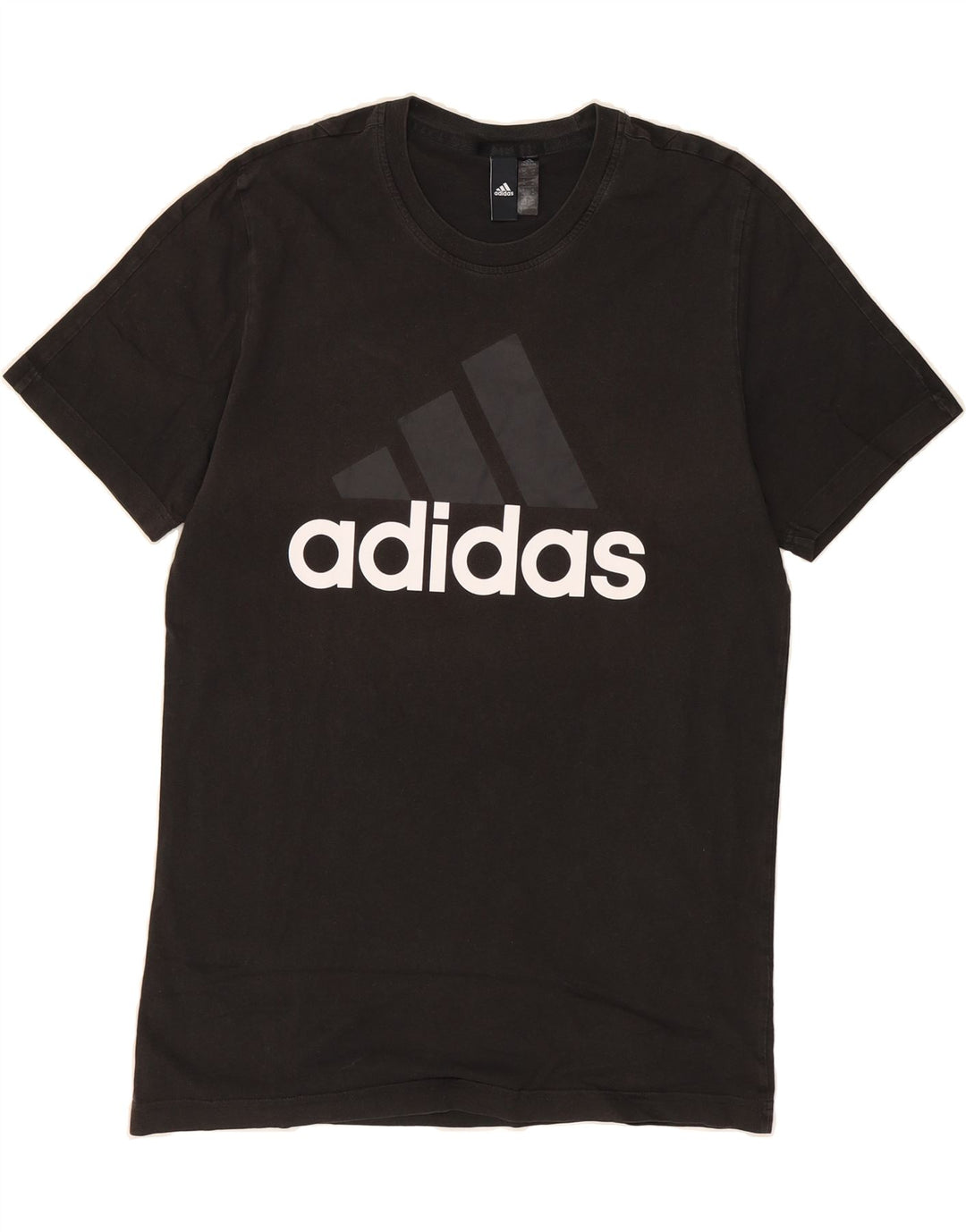 ADIDAS Mens Graphic T-Shirt Top Medium Black Cotton Vintage Adidas and Second-Hand Adidas from Messina Hembry 