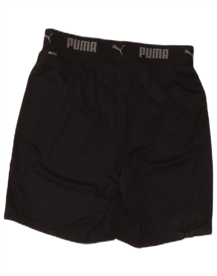 Pantaloni scurți sport grafic Puma pentru bărbați, poliester mediu negru