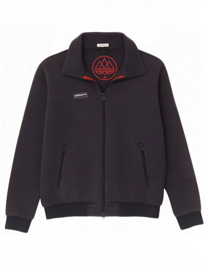 Jachetă pentru trening Adidas pentru bărbați, bumbac color bloc, albastru bleumarin mediu