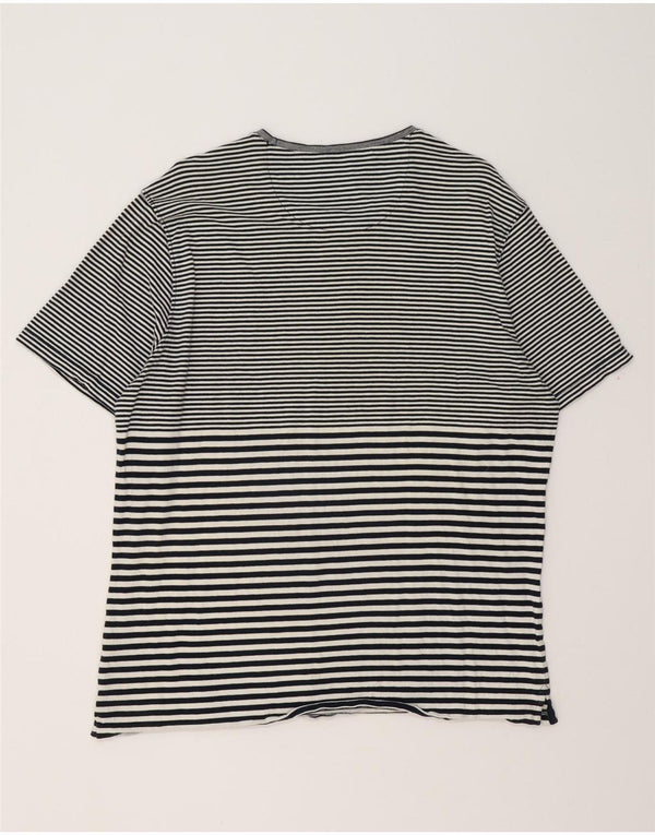 MASSIMO DUTTI Tricou Casual Fit pentru femei UK 20 2XL Bumbac cu dungi negre