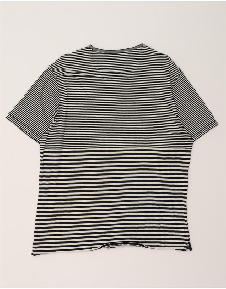 MASSIMO DUTTI Tricou Casual Fit pentru femei UK 20 2XL Bumbac cu dungi negre