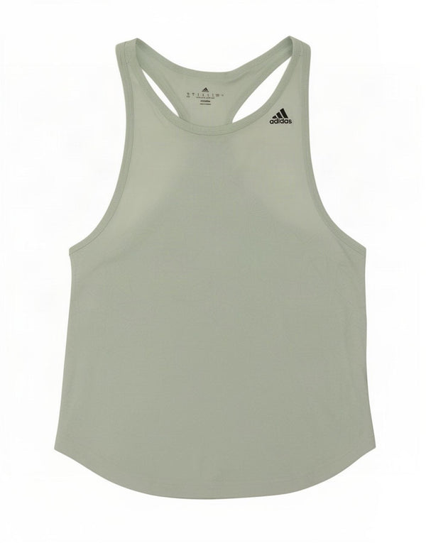 Adidas Womens Climalite Vest Top UK 8/10 Small Green Geometric