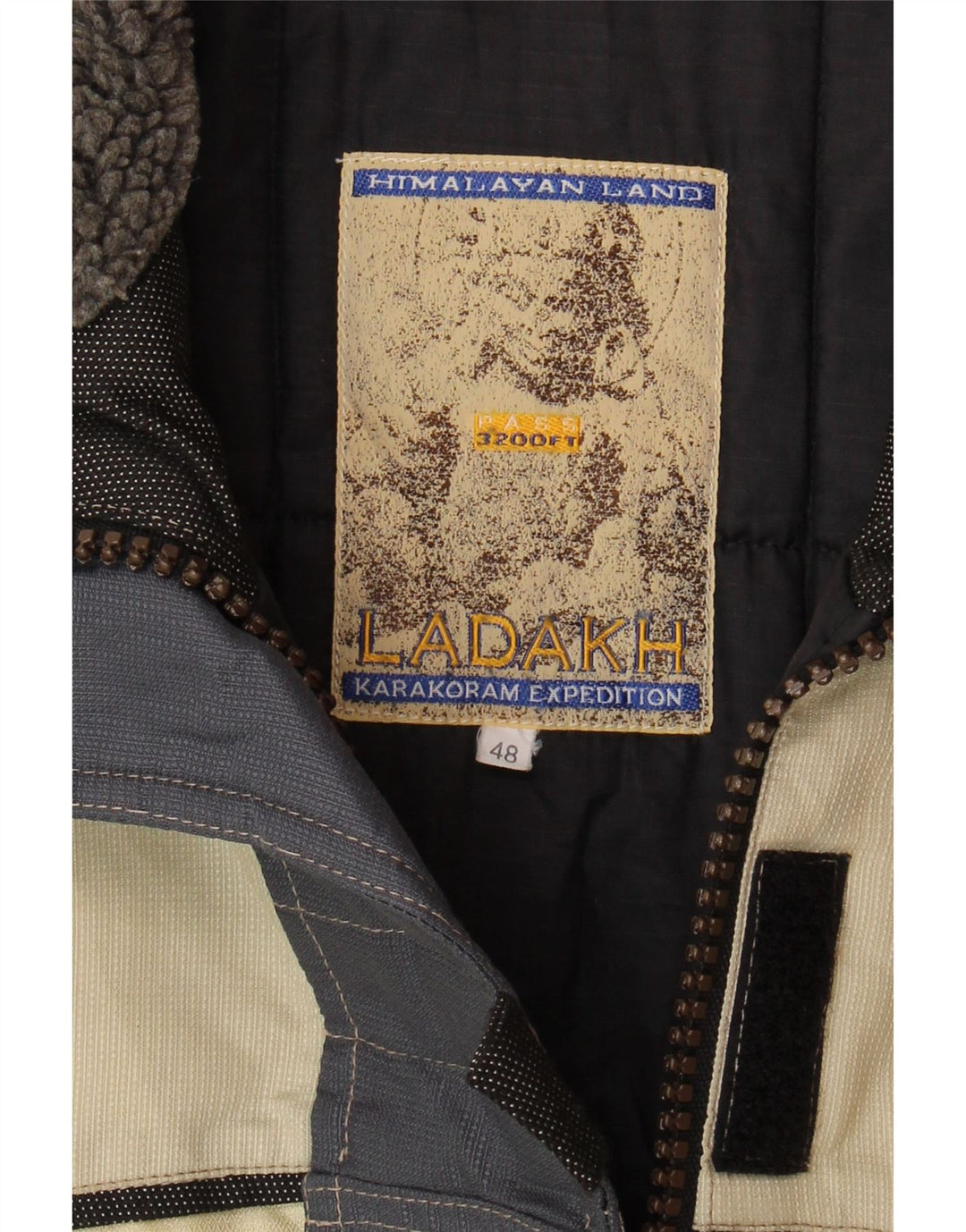 LADAKH Womens Himalayan Expedition Ski Jacket EU 48 2XL Beige Colourblock Vintage Ladakh and Second-Hand Ladakh from Messina Hembry 