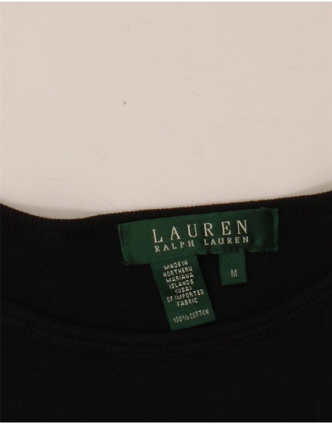 Bluză pentru femei Ralph Lauren cu mânecă lungă UK 14 mediu negru bumbac