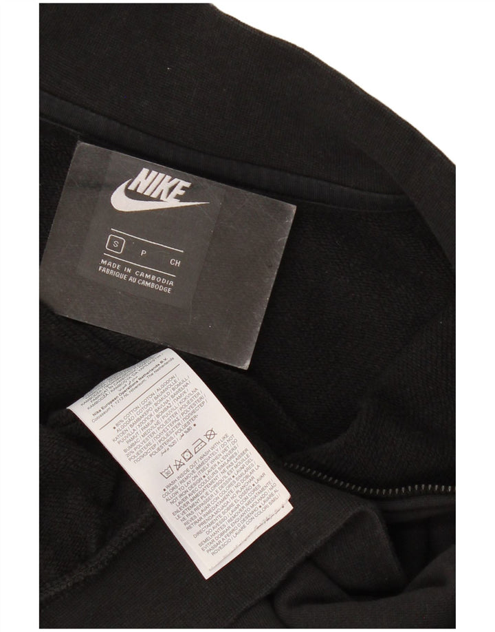 Pulover Nike pentru femei, supradimensionat, cu fermoar și gât, UK 10 Mic Negru