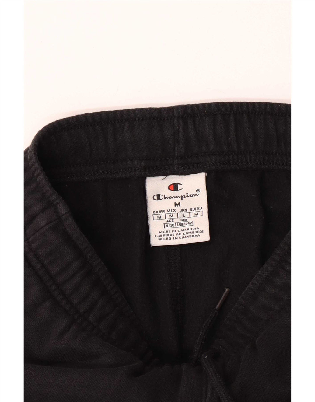 Champion Băieți Pantaloni Trening Pantaloni Joggeri 9-10 Ani Mediu Negru