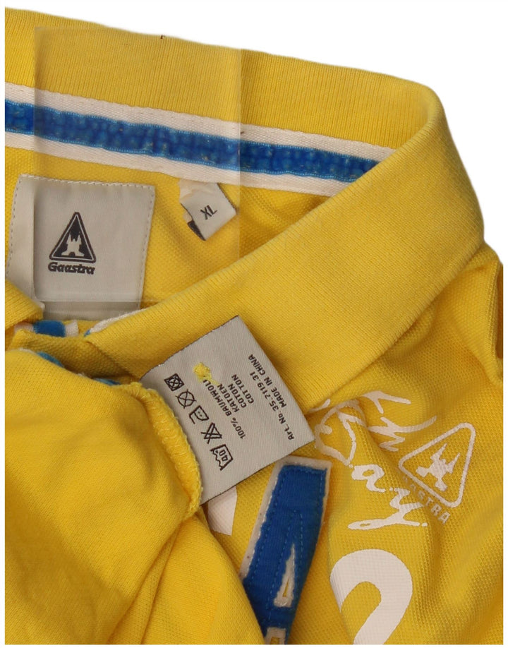 Tricou polo pentru bărbați Gaastra, XL, galben, bumbac