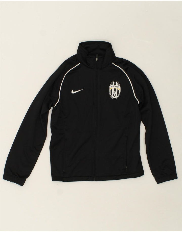 NIKE Girls Juventus Tracksuit Top Jacket 8-9 Years Small  Black Polyester Vintage Nike and Second-Hand Nike from Messina Hembry 