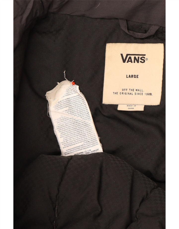 Jachetă căptușită cu glugă pentru bărbați Vans UK 40, mare, gri, nailon