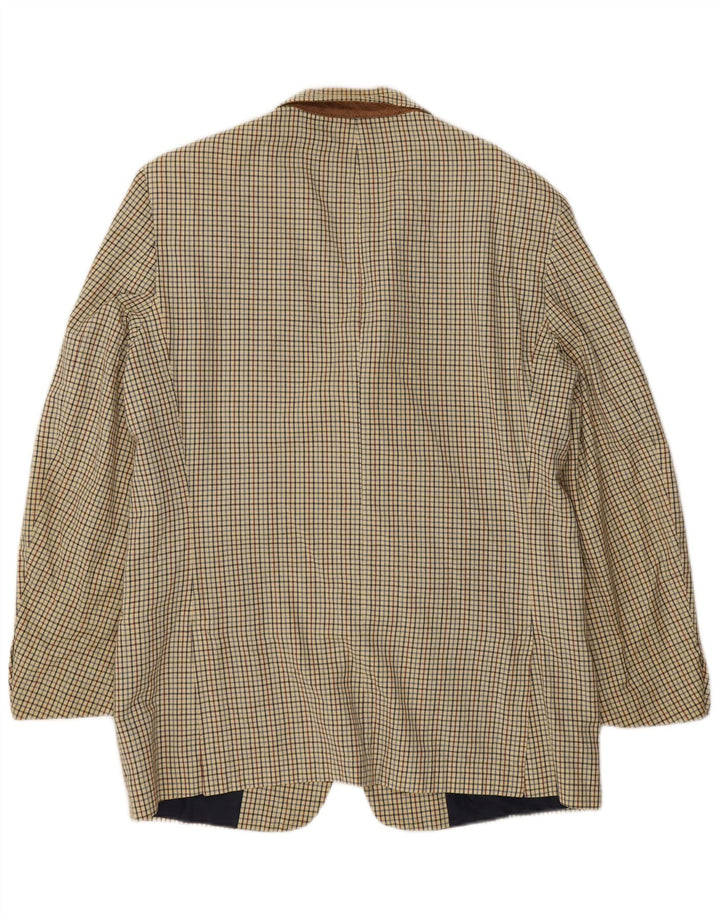 Jachetă pentru bărbați Stefanel, cu 3 nasturi, UK 38 Medium Bej Check