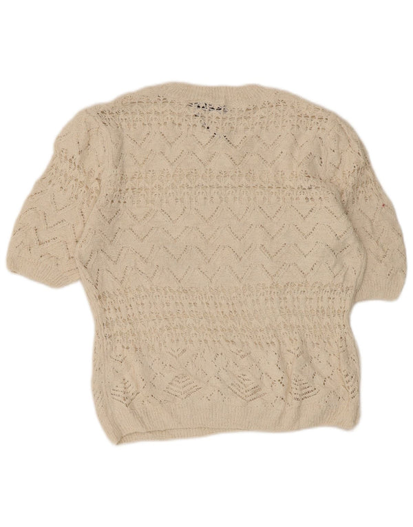 Bluză Crochet Crochet pentru Damă Zara UK 12 Poliester alb mediu