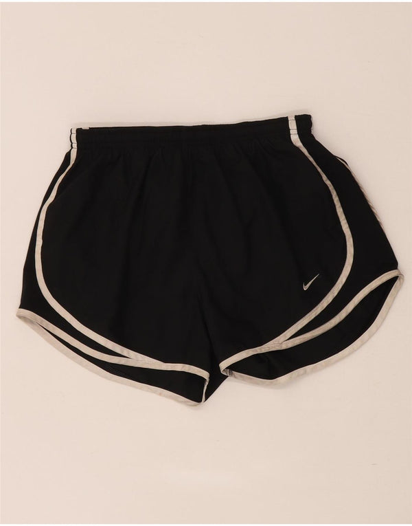 Pantaloni scurți sport Nike Dri Fit pentru femei UK 10, poliester negru mic