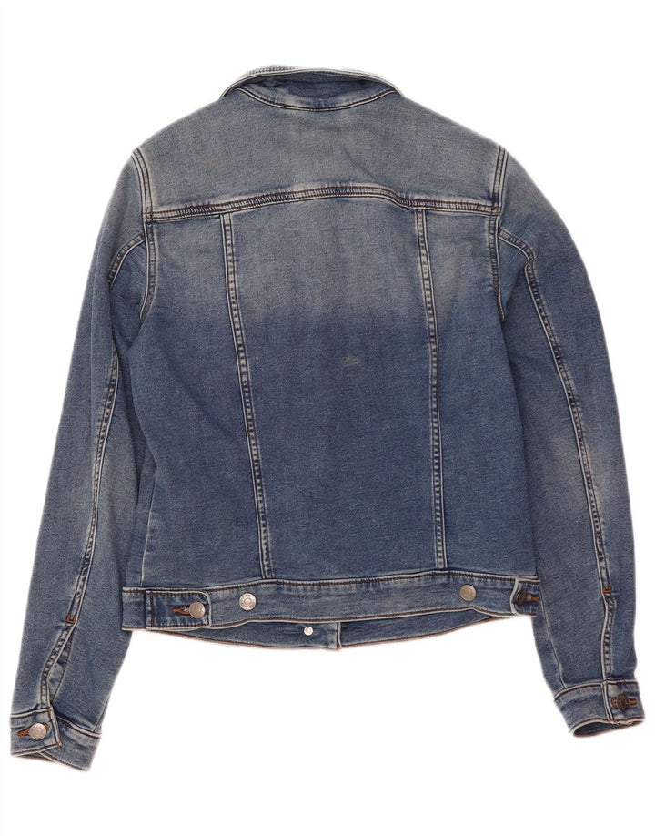Jachetă de denim crop pentru femei Esprit UK 10 Small Blue Bumbac